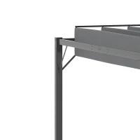 Outsunny 13' x 10' Outdoor Louvered Pergola Patio Aluminum Gazebo with Adjustable Roof, Grey(m-10)