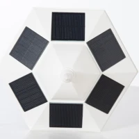 Outsunny 22" Outdoor Solar Lamp Post Light, All Weather Protection, for Backyard, White(m-9)