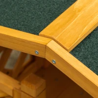 PawHut Outdoor Cat House, 2-Story Shelter for Feral Cats, Wooden Kitten Condo with Asphalt Roof, Stairs, Balcony, 30"x20"x29", Natural(m-9)