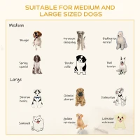 PawHut Elevated Dog Bed with Soft Sponge Cushion, Modern Wood Dog Bed, High and Upraised off of Durable Steel Legs, Coffee Bean, Jet Black(m-7)