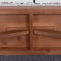 Outsunny Outdoor Garden Bench, 79" Long Patio Wooden Picnic Bench for 3 People, Backless Oil Finished for Backyard and Porch, Brown(m-7)