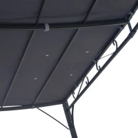 Outsunny Durable 10x10 Steel Pergola, Wall-Mounted with Canopy for Patio Perfect for Homeowners, Gray(m-8)