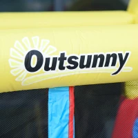 Outsunny Kids Inflatable Bounce House, 4-in-1 Jumping Castle with Slides & Trampoline, Fun Outdoor Play(m-9)