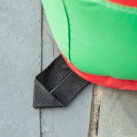 Outsunny 3-in-1 Kids Inflatable Bounce House Christmas Jumping Castle with Christmas Tree Pattern, Includes Trampoline, Pool, Slide, Carry Bag, Repair Patches and Air Blower(m-13)