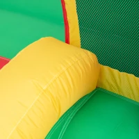 Outsunny 3-in-1 Kids Inflatable Bounce House Christmas Jumping Castle with Christmas Tree Pattern, Includes Trampoline, Pool, Slide, Carry Bag, Repair Patches and Air Blower(m-11)