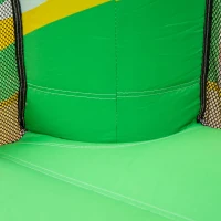 Outsunny 4-in-1 Kids Inflatable Bounce House Christmas Jumping Castle with Christmas Tree Pattern, Includes Trampoline, Pool, Slide, Climbing Wall with Carry Bag, Repair Patches and Air Blower(m-11)