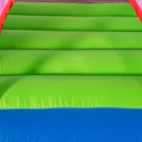 Outsunny 5-in-1 Inflatable Water Slide, Narwhal Theme Bounce House with Climbing Wall, Water Cannon, Water Pool, Trampoline, Repair Patch and 450W Air Blower(m-11)