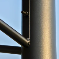 Outsunny 10' x 10' Gazebo Canopy Party Tent Garden Pavilion Patio Shelter Outdoor with Double Tiered Roof, Steel Frame, Beige(m-9)