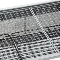 Outsunny 28" Portable Charcoal Barbecue Grill Stainless Steel Small Folding BBQ Camping Grill for Shish Kabob(m-11)