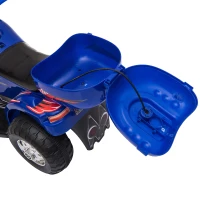 Aosom 6V Kids Motorcycle Dirt Bike Electric Battery-Powered Ride-On Toy Off-road Street Bike with Music & Horn Buttons, Stable 3-Wheel Design, & Rear Storage Space, Blue(m-15)