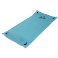 HOMCOM 10' x 5' Floating Water Mat, 3-Layer Swimming Pool Float, XPE Foam, Tear Resistant Mesh Layer, Portable Foam Raft, Durable Water Activities Mat for Lake, Ocean, Beach, Pink(m-8)