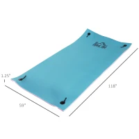HOMCOM 10' x 5' Floating Water Mat, 3-Layer Swimming Pool Float, XPE Foam, Tear Resistant Mesh Layer, Portable Foam Raft, Durable Water Activities Mat for Lake, Ocean, Beach, Pink(m-3)