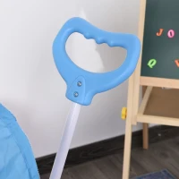 Qaba Kids Tricycle Ride-On Moped Canopy Tricycle with Stylish Design & Interactive Music & Lighting Functions, Gift for Baby Toddler Boys Girls, Blue(m-13)