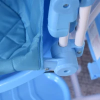 Qaba Kids Tricycle Ride-On Moped Canopy Tricycle with Stylish Design & Interactive Music & Lighting Functions, Gift for Baby Toddler Boys Girls, Blue(m-15)