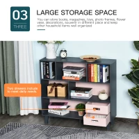 HOMCOM 3-Tier Child Bookcase Open Shelves Cabinet Floor Standing Cube Storage Organizer with Drawers - Pink(m-6)