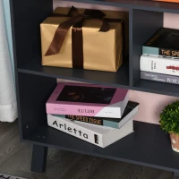 HOMCOM 3-Tier Child Bookcase Open Shelves Cabinet Floor Standing Cube Storage Organizer with Drawers - Pink(m-14)