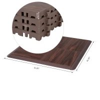 Soozier Portable Dance Floor Tiles, Tap Ballet Trade Show Flooring, PVC, 4 Piece Mats, 3.5' x 3.5'(m-3)