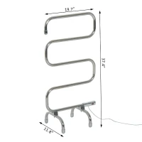 HOMCOM 37.5" Stainless Steel Freestanding Electric Towel Warmer Laundry Drying Rack(m-3)