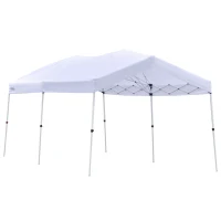 Outsunny 10' x 20' Heavy Duty Pop Up Canopy with Easy Set-Up Design, 3-Level Adjustable Height, Roller Bag, Event Tent for Patio Backyard Garden Wedding Party(m-1)