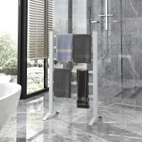 HOMCOM 6-Bar Aluminum Freestanding Electric Towel Warmer Drying Rack(m-2)