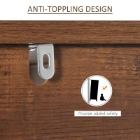 HOMCOM Shelves for Storage, 4 Tier Bookshelf Utility Organizer with Back Support and Anti-Topple Design, Walnut/White(m-7)