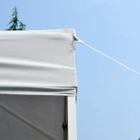 Outsunny 13' x 13' Pop Up Canopy Tent with 3-Level Height Adjustable, Instant Sun Shelter, Tents for Parties with Carry Bag, White(m-8)