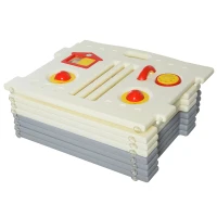 Qaba 8-Piece 62" x 62" x 25" Children Baby Playpen Kids Activity Center Fence for Kids with Easy Safety Gate & Flexible Design, White(m-7)