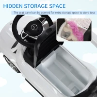 Aosom Push Cars for Toddlers Ride On & Push Car Stroller Sliding Walking Car with Underneath Storage Compartment & Working Steering Wheel, White(m-7)