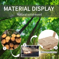 Outsunny Outdoor Plant Stand w/ Wheels and Brakes, Mobile Wood Plant Shelf Flower Stand for Garden Balcony Backyard Corner Living Room, Natural(m-7)