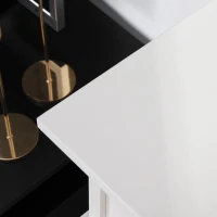 HOMCOM 31.75" W x 31" H Electric Fireplace Mantel TV Stand, Media Console Center Cabinet with a Shelf, White(m-7)