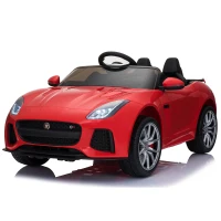 Aosom 12V Jaguar F-Type SVR Kids Battery Powered Ride On Car double seat double door MP3 Music W/ Remote Control- Red(m-10)