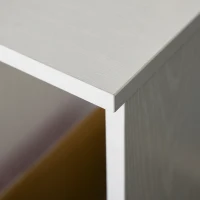 HOMCOM Wood Rolling File Cabinet Storage Organizer with 3 Large Open Shelves and Door Cabinet Door for Easy Storage and Mobility, White(m-14)