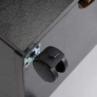 HOMCOM 23.25" 3-Drawer Office Storage Cabinet with Wheels, Dark Wood(m-9)