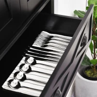 HOMCOM 6ft Wood Farmhouse Colonial Kitchen Pantry Cabinet, with 4 Adjustable Shelves, 2 Wood Pantries, & 1 Drawer, Black(m-9)