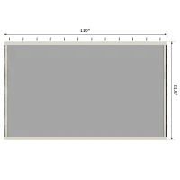 Outsunny 10x10 Replacement Mesh Sidewall Netting for Gazebos and Canopy Tents with Zippers, Black(m-3)