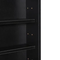 HOMCOM 5-Tier Wall Shelf Display Cabinet with Glass Doors and 4 Adjustable Shelves(m-13)