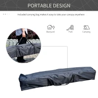 Outsunny 13' x 13' Pop Up Canopy Tent with 3-Level Height Adjustable, Instant Sun Shelter, Tents for Parties with Carry Bag, White(m-7)