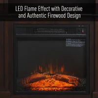 HOMCOM 31.75" W x 31" H Electric Fireplace Mantel TV Stand, Media Console Center Cabinet with a Shelf, Dark Coffee(m-5)