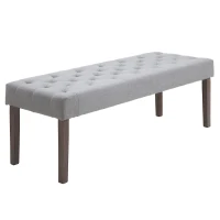 HOMCOM Elegant Bedroom Footstool with Soft Sponge Cushion, Modern Simplicity Design for Household Use(m-10)