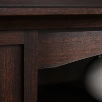 HOMCOM 31.75" W x 31" H Electric Fireplace Mantel TV Stand, Media Console Center Cabinet with a Shelf, Dark Coffee(m-8)