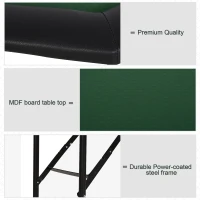 Soozier 47" 8 Player Octagon Poker Table with Cup Holders Folding Top - Green(m-6)