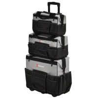 DURHAND 3pcs Rolling Mobile Tool Bag Electrician with 3 Bags for Organization/Storage and Adjustable Carrying Handle(m-10)