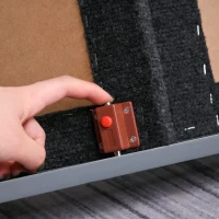 PawHut Wooden Pet Stairs 2 In 1 Convertible Carpeted Ramp Foldable 3 Level Ladder for High Bed Couch Car(m-9)