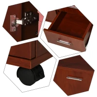 Vinsetto Multifunction Office Filing Cabinet Printer Stand with 2 Drawers, 2 Shelves, & Smooth Counter Surface, Brown(m-7)