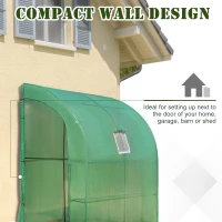 Outsunny 7' x 3' x 7' Outdoor Walk-In Greenhouse, Plant Nursery with Roll-up Windows, PE Cover, and 3 Wire Shelves(m-4)