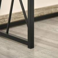 HOMCOM 47.25" Console Table, Industrial Sofa Table with Metal Frame for Living Room, or Hallway, Natural/Black(m-11)