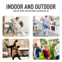 Soozier Portable Dance Floor Tiles, Tap Ballet Trade Show Flooring, PVC, 4 Piece Mats, 3.5' x 3.5'(m-4)