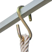 Outsunny 48'' 2-Seater Hanging Porch Swing, Outdoor Patio Wooden Swing Bench w/ Ropes, Slatted Design, 700 lb Weight Capacity, White(m-8)