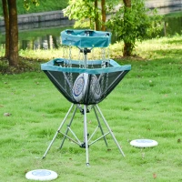 Soozier Portable Disc Golf Basket Target with 12-Chain, Easy Carry Bag, Blue(m-2)