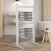 HOMCOM 6-Bar Aluminum Freestanding Electric Towel Warmer Drying Rack(m-7)